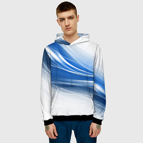 Мужская толстовка Ледяной поток ветра / 3D-Черный – фото 3