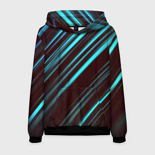 Мужская толстовка Stripes line neon color / 3D-Черный – фото 1