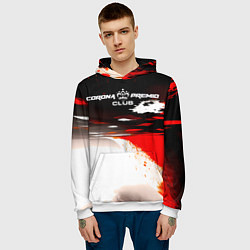 Толстовка-худи мужская Corona Premio Club, цвет: 3D-белый — фото 2