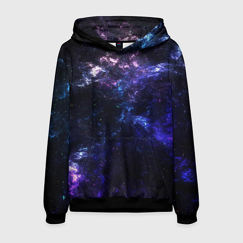 Мужская толстовка Дали неонового космоса / 3D-Черный – фото 1