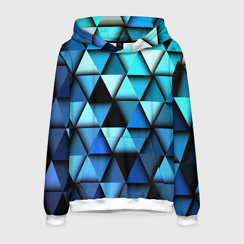 Мужская толстовка Blue triangle / 3D-Белый – фото 1