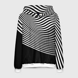 Толстовка-худи мужская Trendy raster pattern, цвет: 3D-белый