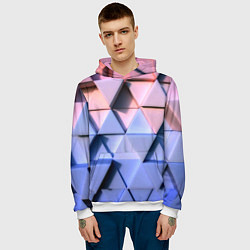 Толстовка-худи мужская Triangle gradient, цвет: 3D-белый — фото 2