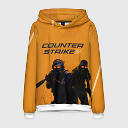 Толстовка-худи мужская Counter Strike 2, цвет: 3D-белый