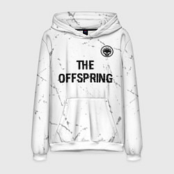 Толстовка-худи мужская The Offspring glitch на светлом фоне: символ сверх, цвет: 3D-белый