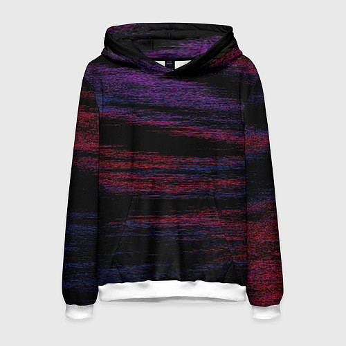 Мужская толстовка Разлив красной и синей краски / 3D-Белый – фото 1