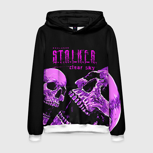 Мужская толстовка Stalker skull / 3D-Белый – фото 1