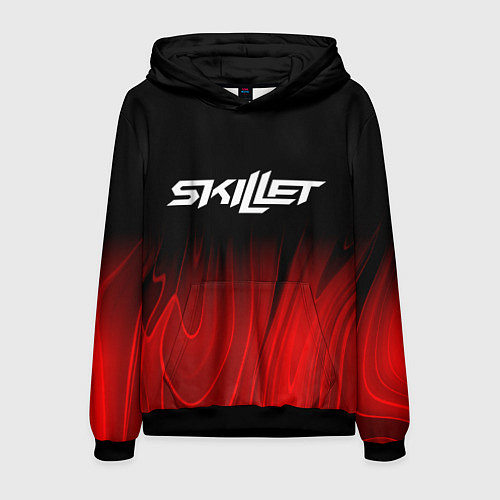 Мужская толстовка Skillet red plasma / 3D-Черный – фото 1