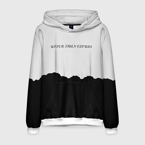 Мужская толстовка Выше, чем облака / 3D-Белый – фото 1