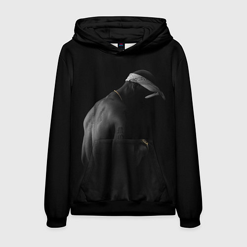 Мужская толстовка 2Pac Тупак Шакур / 3D-Черный – фото 1