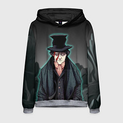 Толстовка-худи мужская Бродяга в мятом цилиндре, цвет: 3D-меланж