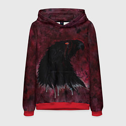 Толстовка-худи мужская Орёл с шрамом, цвет: 3D-красный