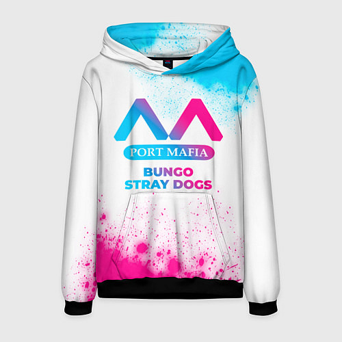 Мужская толстовка Bungo Stray Dogs neon gradient style / 3D-Черный – фото 1