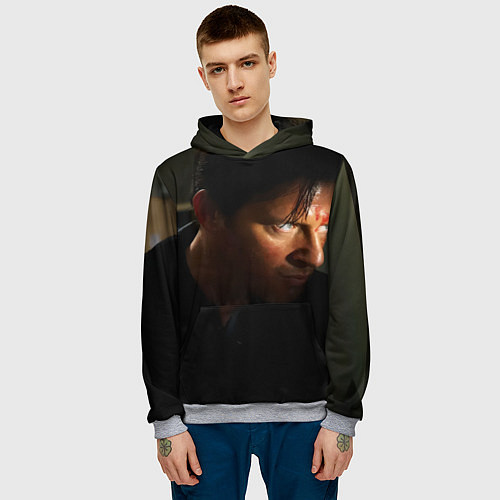 Мужская толстовка Пила Марк Хоффман / 3D-Меланж – фото 3