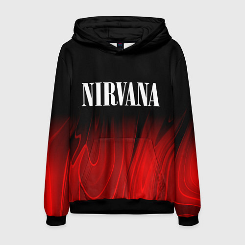 Мужская толстовка Nirvana red plasma / 3D-Черный – фото 1