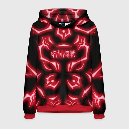Мужская толстовка Магическая битва светящиеся Знаки Сукуны / 3D-Красный – фото 1