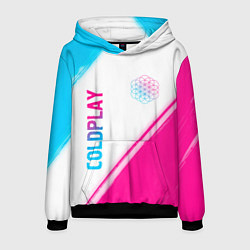 Мужская толстовка Coldplay neon gradient style: надпись, символ