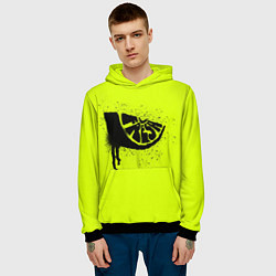 Толстовка-худи мужская Fresh lime, цвет: 3D-черный — фото 2
