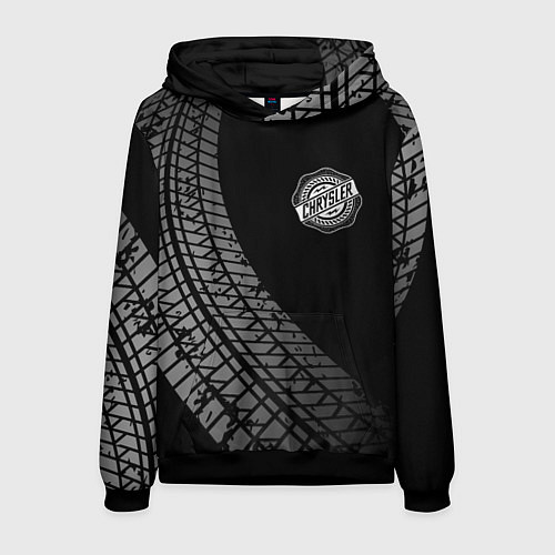 Мужская толстовка Chrysler tire tracks / 3D-Черный – фото 1
