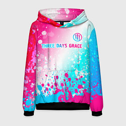 Мужская толстовка Three Days Grace neon gradient style: символ сверх