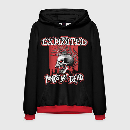 Мужская толстовка Exploited - punks not dead / 3D-Красный – фото 1