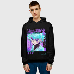 Толстовка-худи мужская Хантер Киллуа, цвет: 3D-черный — фото 2