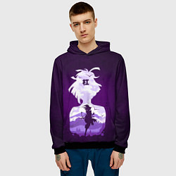 Толстовка-худи мужская Юзуриха, цвет: 3D-черный — фото 2