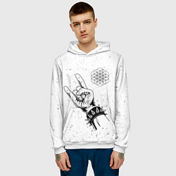 Толстовка-худи мужская Coldplay и рок символ, цвет: 3D-белый — фото 2