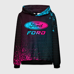 Толстовка-худи мужская Ford - neon gradient, цвет: 3D-черный