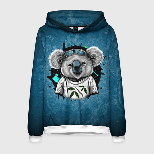 Мужская толстовка Стильная коала / 3D-Белый – фото 1