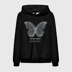 Толстовка-худи мужская Butterfly unusualy original, цвет: 3D-черный