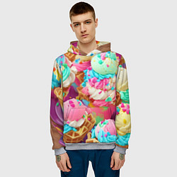 Толстовка-худи мужская Сладкая жизнь, цвет: 3D-меланж — фото 2