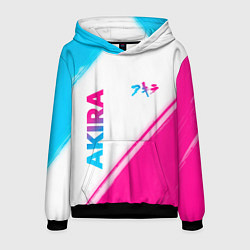 Толстовка-худи мужская Akira neon gradient style: надпись, символ, цвет: 3D-черный