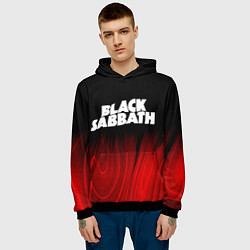 Толстовка-худи мужская Black Sabbath red plasma, цвет: 3D-черный — фото 2