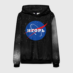 Толстовка-худи мужская Игорь Наса космос, цвет: 3D-черный