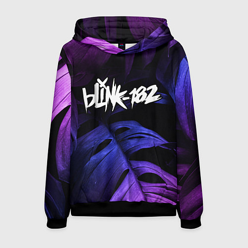 Мужская толстовка Blink 182 neon monstera / 3D-Черный – фото 1