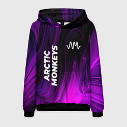 Толстовка-худи мужская Arctic Monkeys violet plasma, цвет: 3D-черный