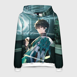 Толстовка-худи мужская Дань Хэн в общем вагоне, цвет: 3D-белый