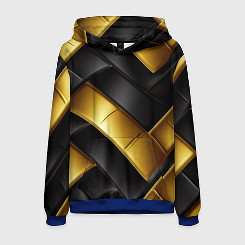 Мужская толстовка Gold black luxury / 3D-Синий – фото 1