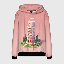 Толстовка-худи мужская Pisa Isometric, цвет: 3D-черный