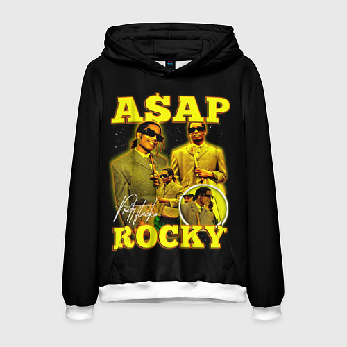 Мужская толстовка Asap Rocky, rapper / 3D-Белый – фото 1
