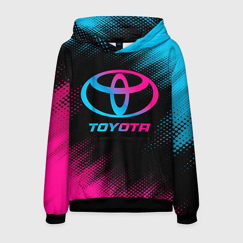 Мужская толстовка Toyota - neon gradient / 3D-Черный – фото 1