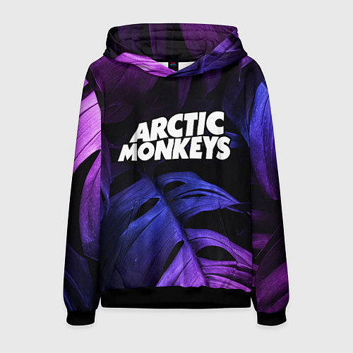 Мужская толстовка Arctic Monkeys neon monstera / 3D-Черный – фото 1