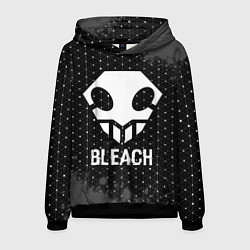 Толстовка-худи мужская Bleach glitch на темном фоне, цвет: 3D-черный