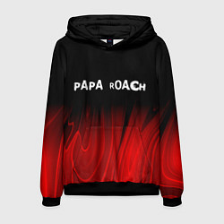 Толстовка-худи мужская Papa Roach red plasma, цвет: 3D-черный