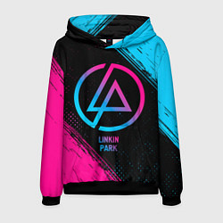 Толстовка-худи мужская Linkin Park - neon gradient, цвет: 3D-черный