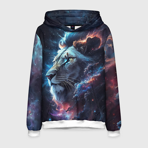 Мужская толстовка Galactic lion / 3D-Белый – фото 1