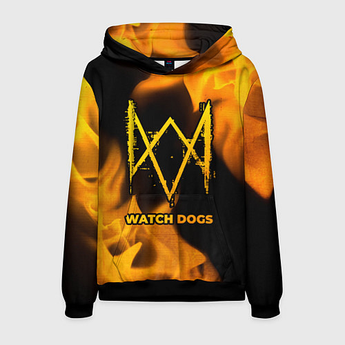 Мужская толстовка Watch Dogs - gold gradient / 3D-Черный – фото 1