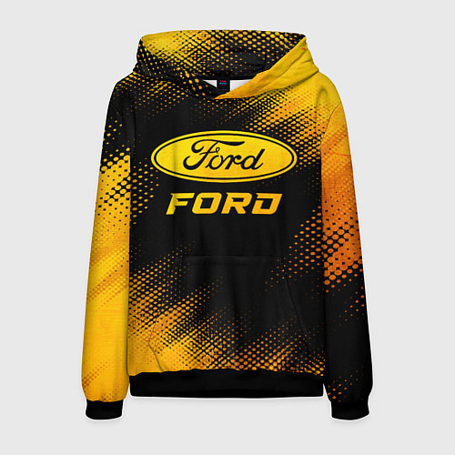 Мужская толстовка Ford - gold gradient / 3D-Черный – фото 1