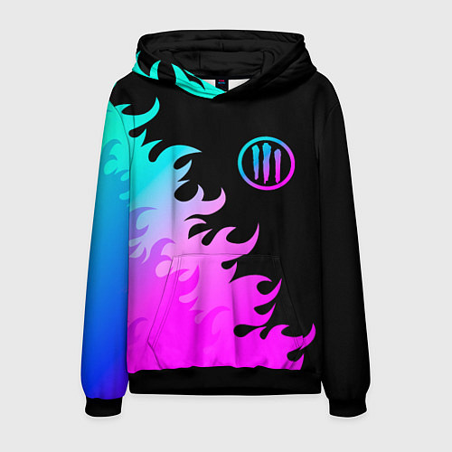 Мужская толстовка Three Days Grace неоновый огонь / 3D-Черный – фото 1